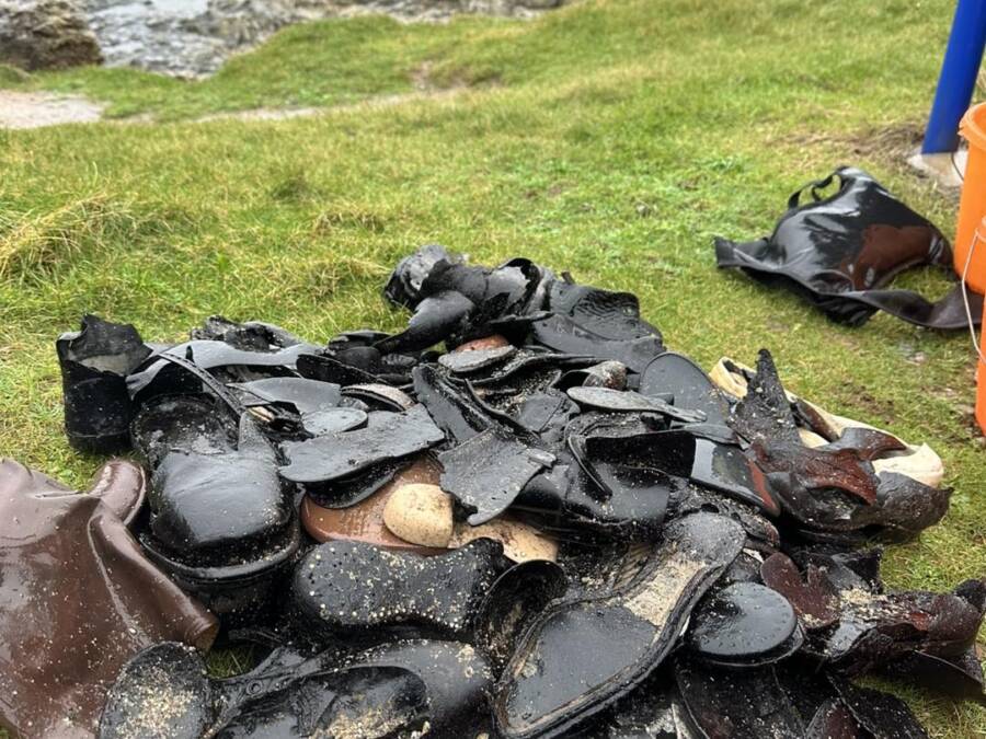 Victorian Boots Washed Up In Wales