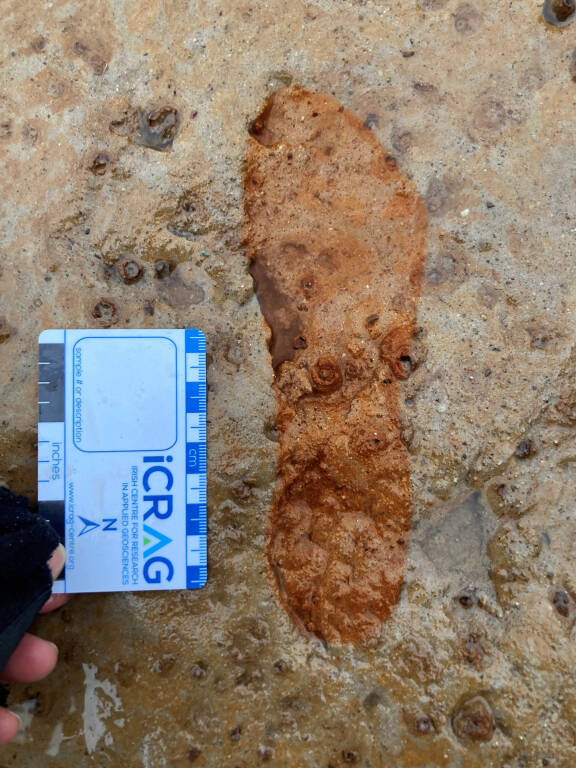 2000 Year Old Footprint On Scottish Beach