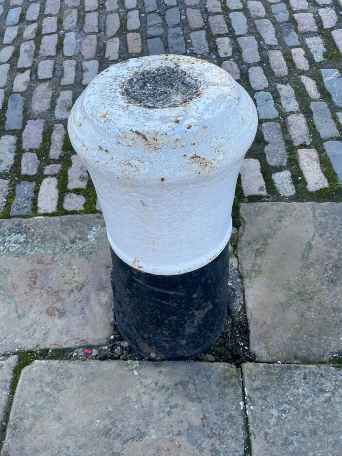 Cannon Used As Mooring Post