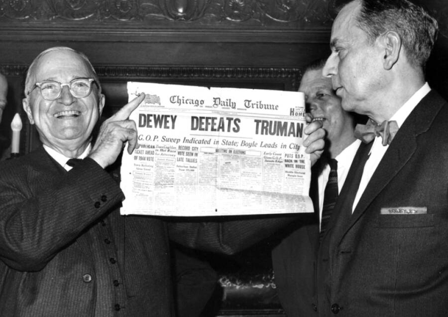 Truman With Dewey Defeats Truman Paper