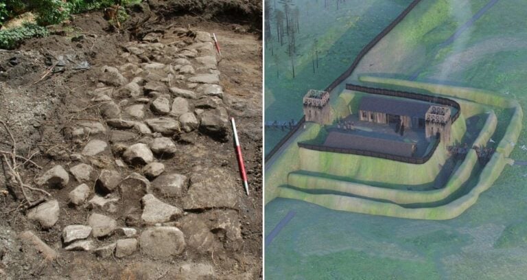 Antonine Wall Foundation Alongside Roman Fortlet Featured