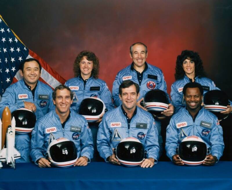Challenger Crew With Helmets