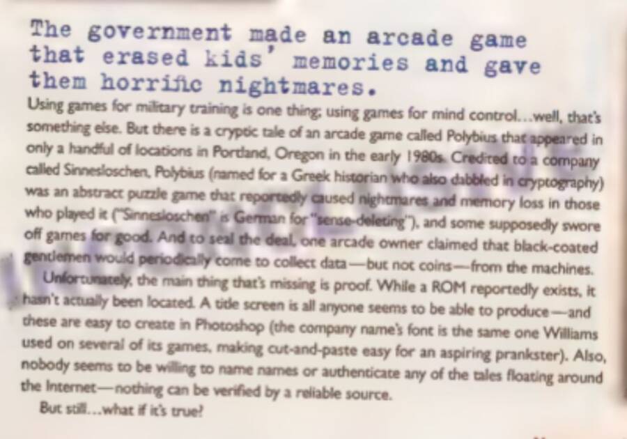 Gamepro Article About Polybius Urban Legend