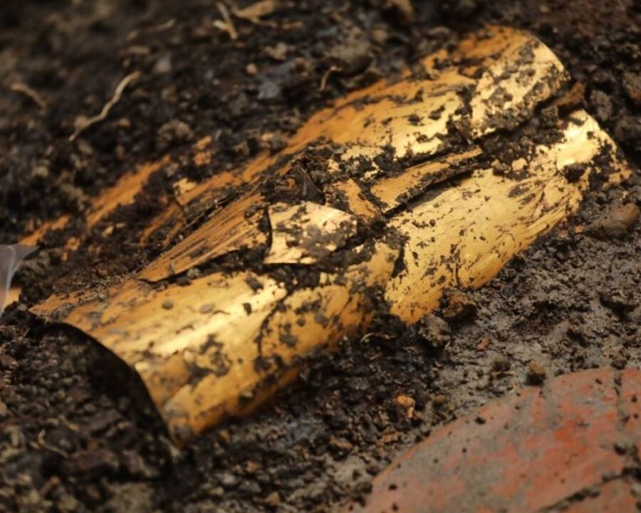 Gold Artifact In El Cano Tomb