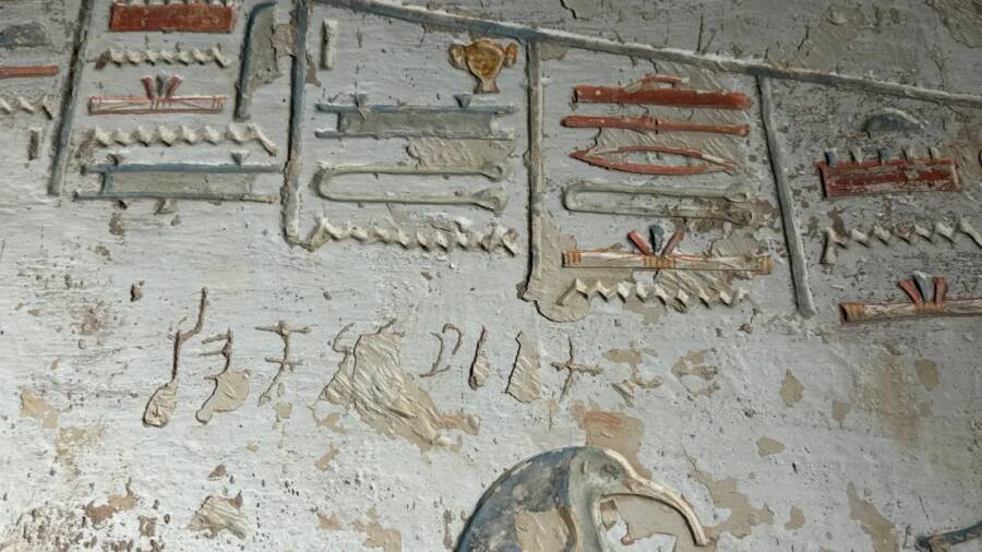 Ancient Indian Graffiti In Egyptian Tomb