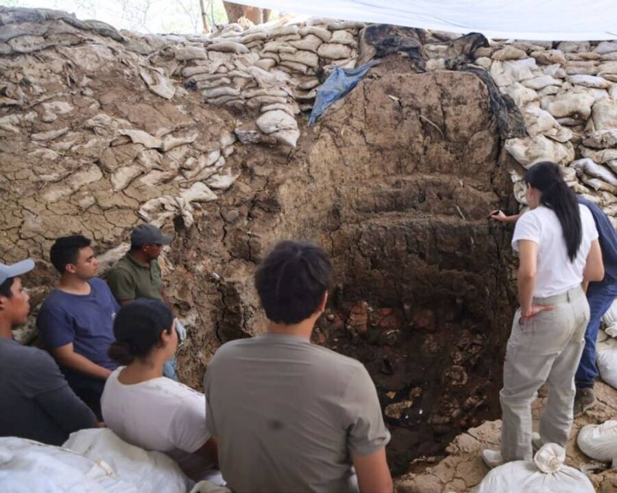 People Gathered Around El Cano Tomb