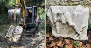 Serretelle Stream Excavation Alongside Gladiator Relief Featured