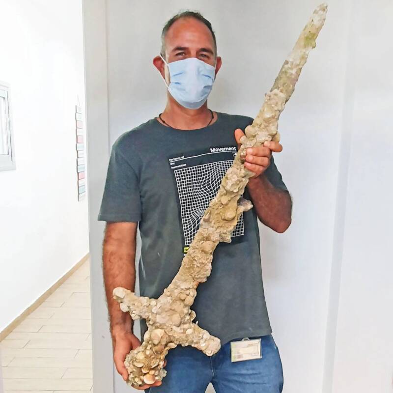 Shlomi Katzin With Crusader Sword