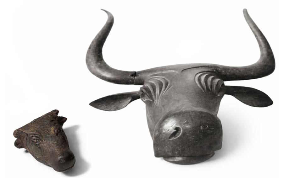 Ancient Bull Head Figures From Spain