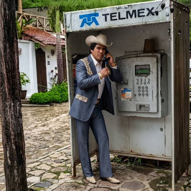 Chalino Sanchez In A Phone Booth