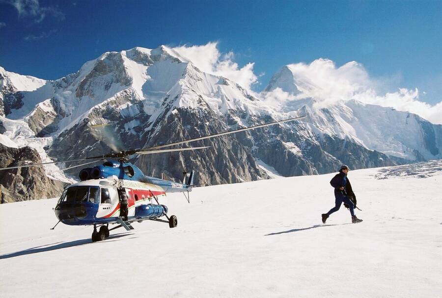 Helicopter On Mount Everest