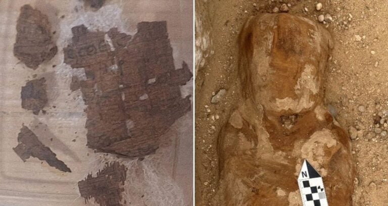 Iliad Papyrus Alongside Mummy Featured