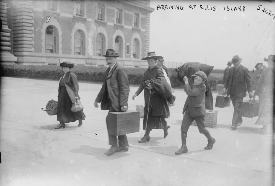Immigrants Arriving At Ellis Island