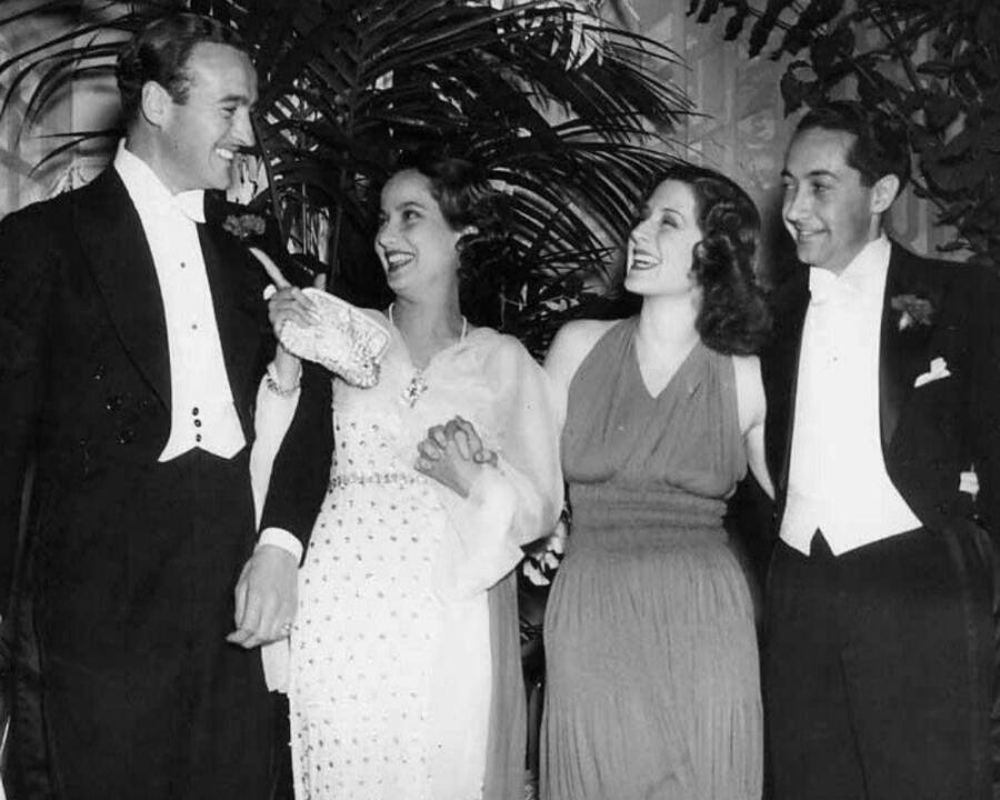 David Niven Merle Oberon Norma Sherer And Irving Thalberg
