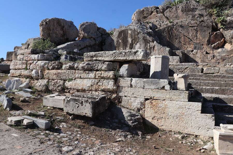 Temple Ruins In Eleusis