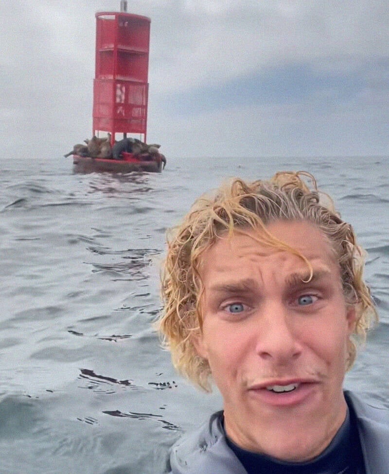 Maddzak Infuencer Out At Sea Infront Of Buoy