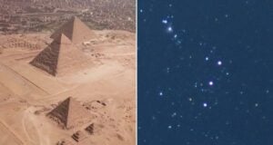 Pyramids Of Giza Alongside Orion Featured