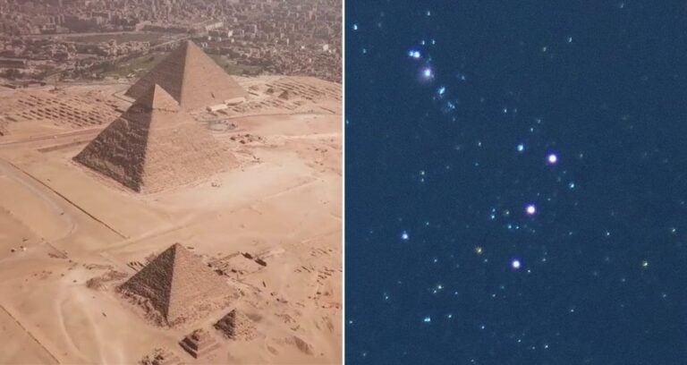 Pyramids Of Giza Alongside Orion Featured