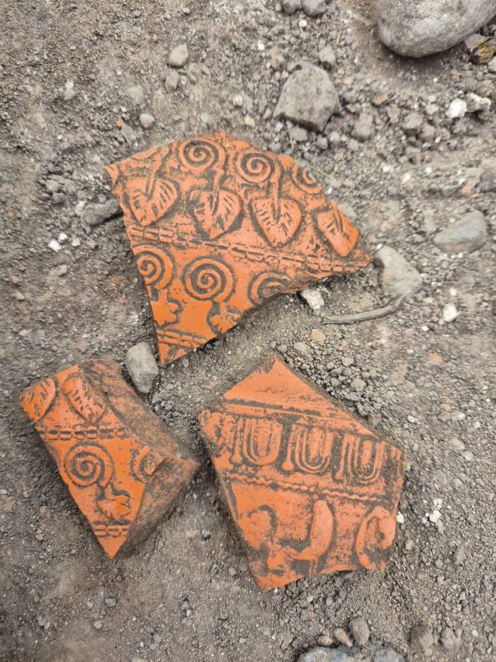 Roman Pottery Shards In Carlisle