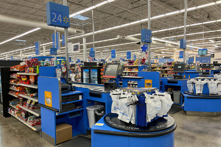 A Walmart Store With No People