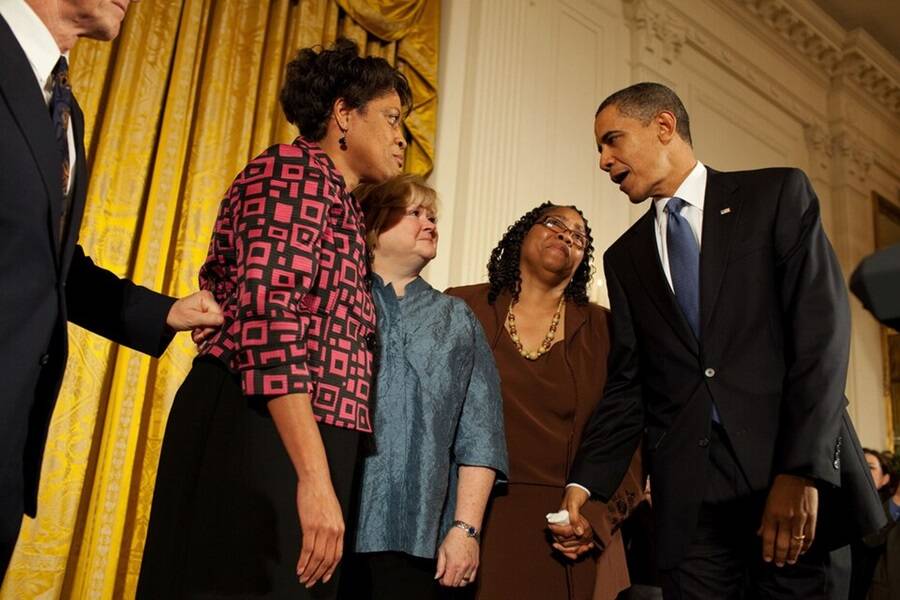 Barack Obama With The Byrd Family