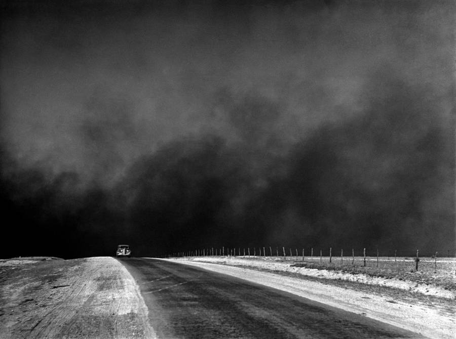 Dust Storm Behind Car