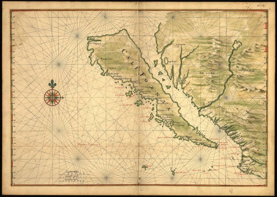 Early Map Of California As Island