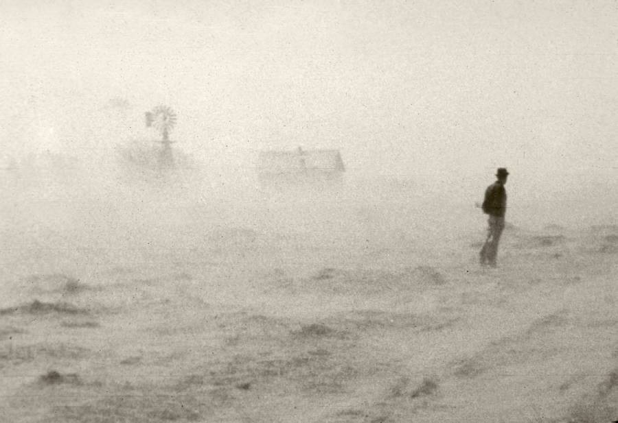 Man Standing In Storm