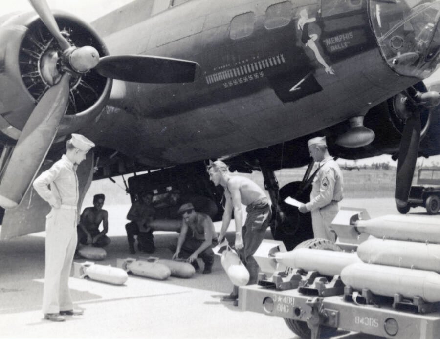 Memphis Belle Loaded With Practice Bombs