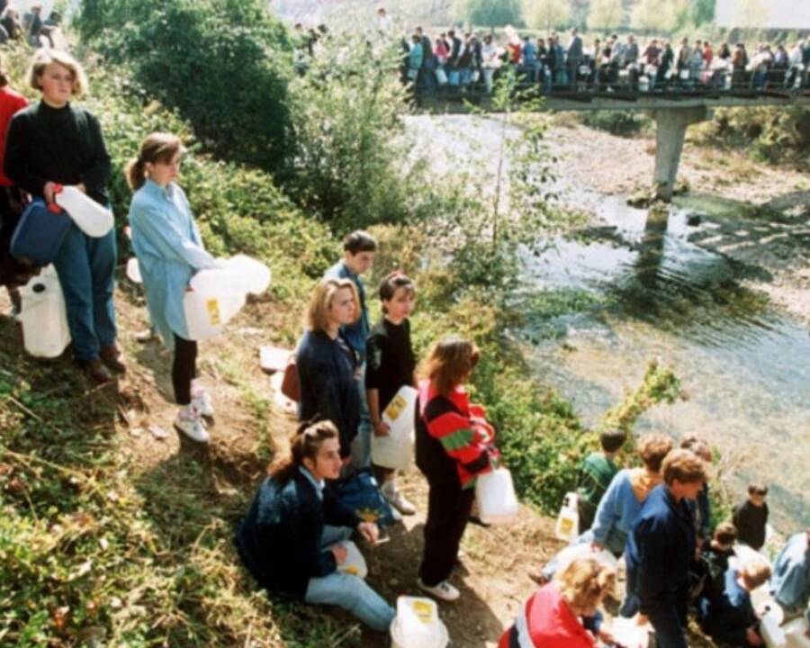 Residents Line Up For Water