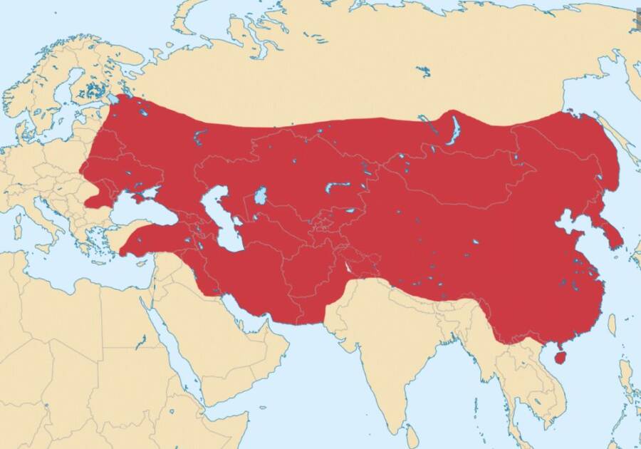 Size Of The Mongol Empire