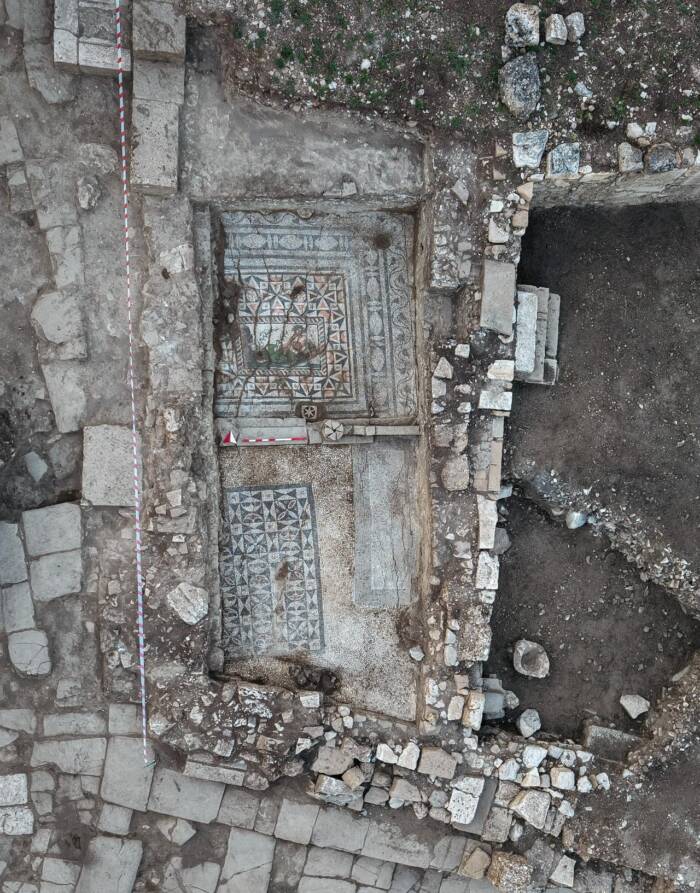 Ancient River God Mosaic In Turkey