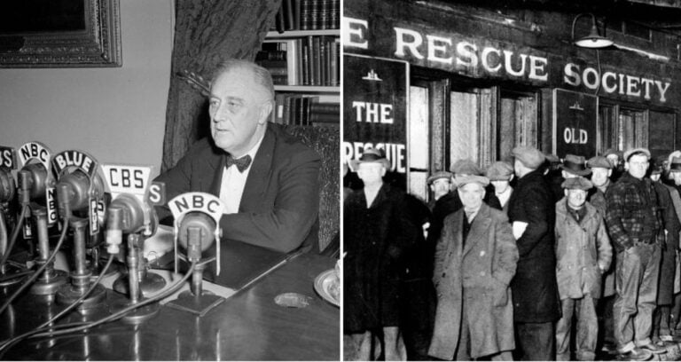 1944 State Of The Union Address Alongside Great Depression Lines Featured