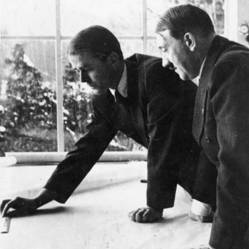 Architect Albert Speer With Adolf Hitler