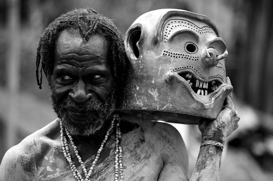 Asaro Mudman In Papua New Guinea