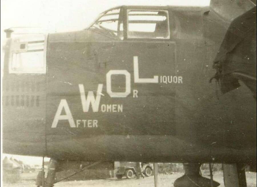 AWOL Letter Art On Bomber
