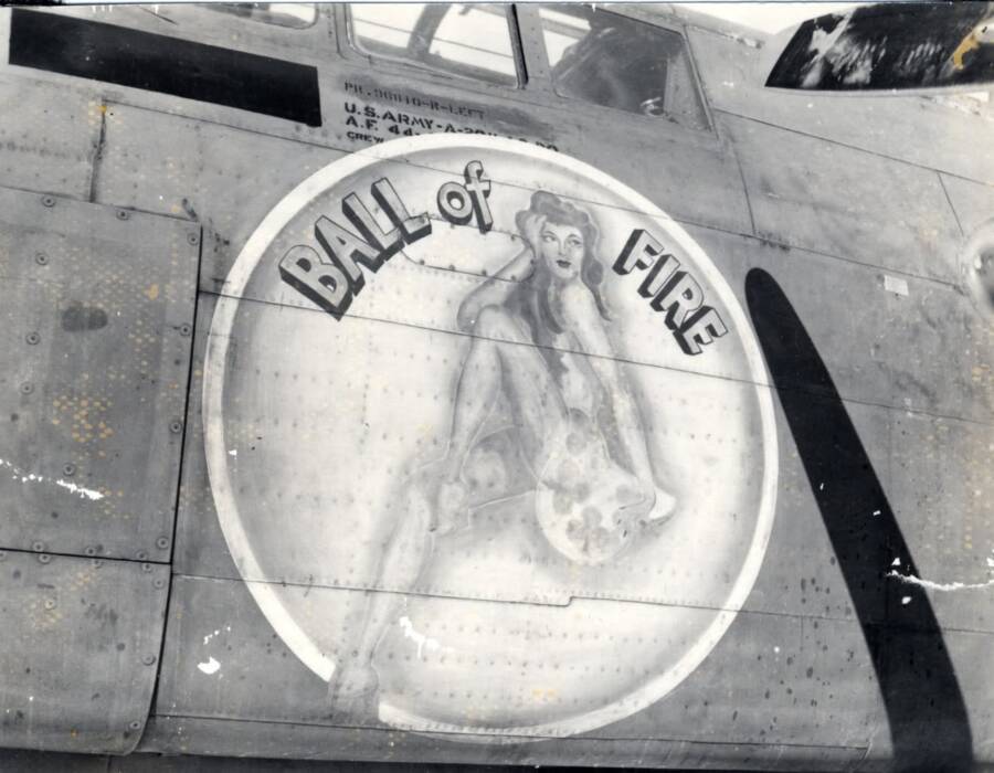 Ball Of Fire Nose Art