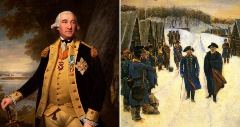 Baron Friedrich Von Steuben Alongside Valley Forge Featured