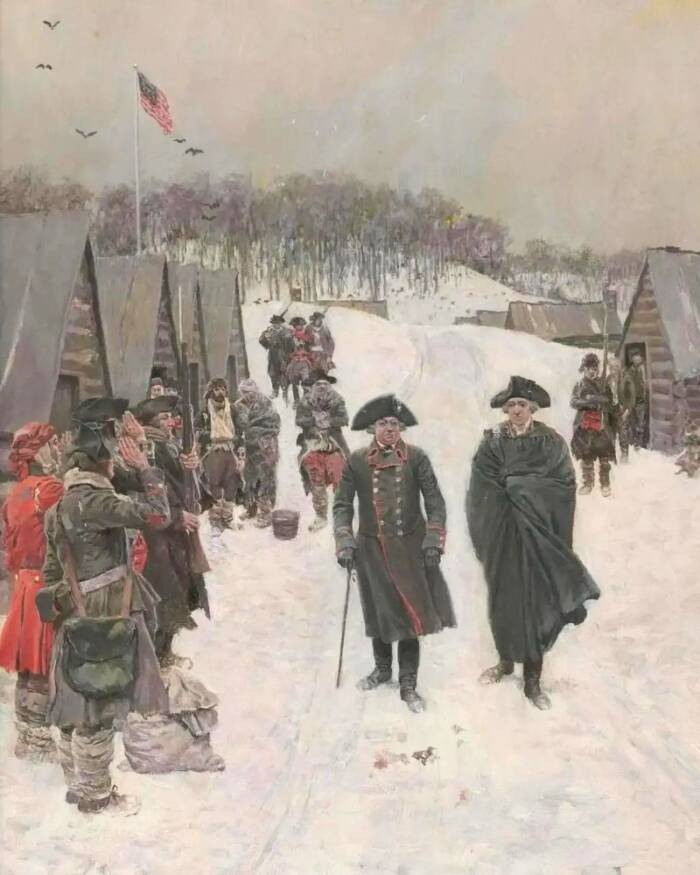 Baron Von Steuben And George Washington At Valley Forge