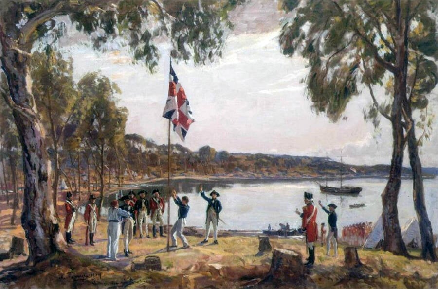 British First Fleet Landing In Australia