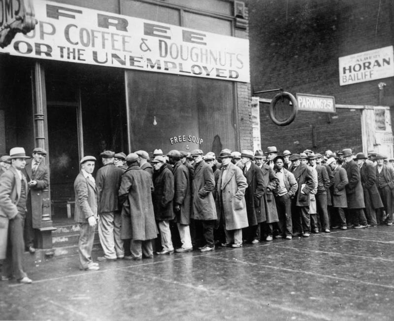 Line For Soup Kitchen