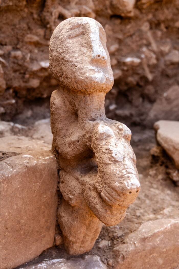 11000 Year Old Statue Of Man On Leopard