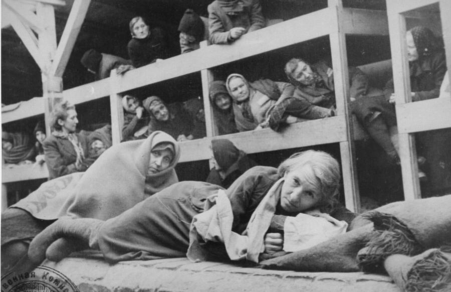 Women In Auschwitz Barracks